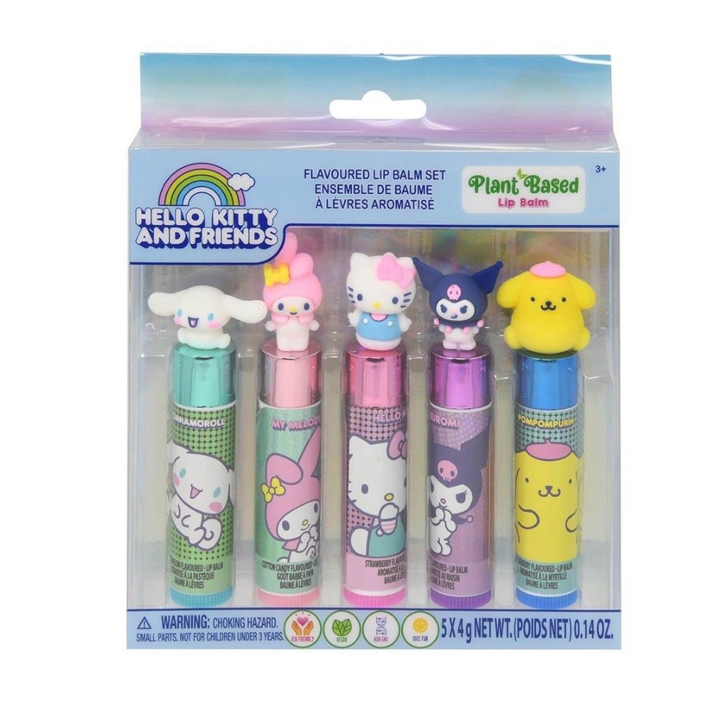 Hello Kitty and Friends Lip Balm Set - Pink, Blue, Green